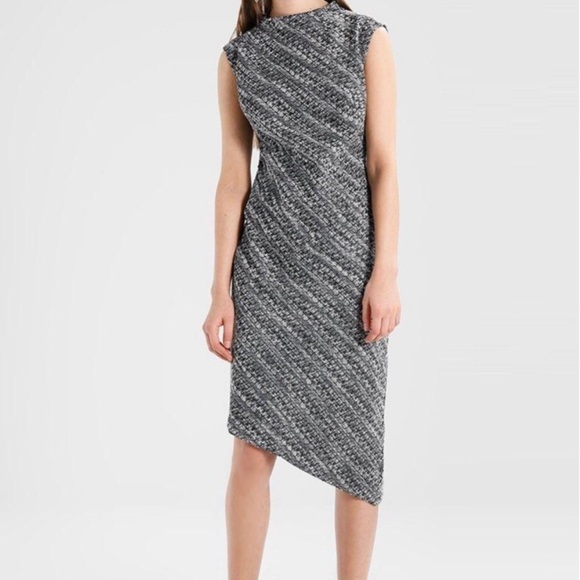 Banana Republic Tweed Sleeveless Asymmetric Dress - Picture 1 of 5